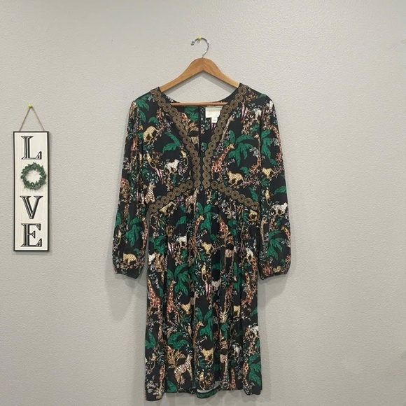NWOT LILLY PULITZER WEXLEE 3/4 SLEEVE DRESS Multi Dancing In The Moonlight Engin